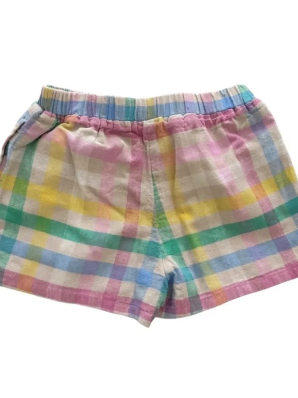 GAP Linen Blend Plaid Shorts & Top NWOT Yellow Ruffle Tee 3T Girls